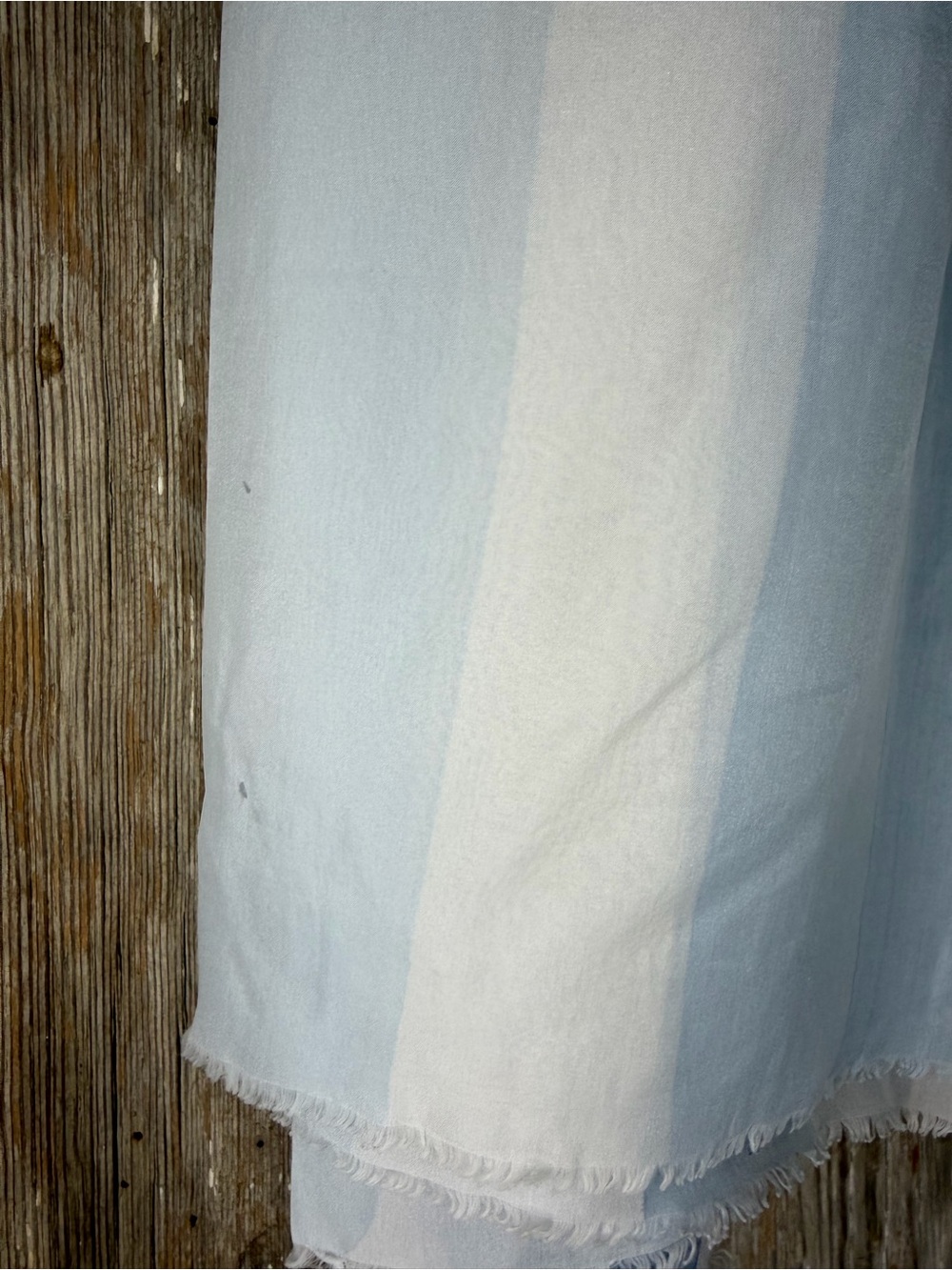 VTG Dior Silk Oblong Scarf Abstract Block Stripe Ice Blue Cream Minimalist - Picture 3 of 16